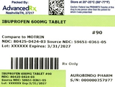 Ibuprofen 600mg #90 (Ibuprofen 600mg 80425 0424 03)